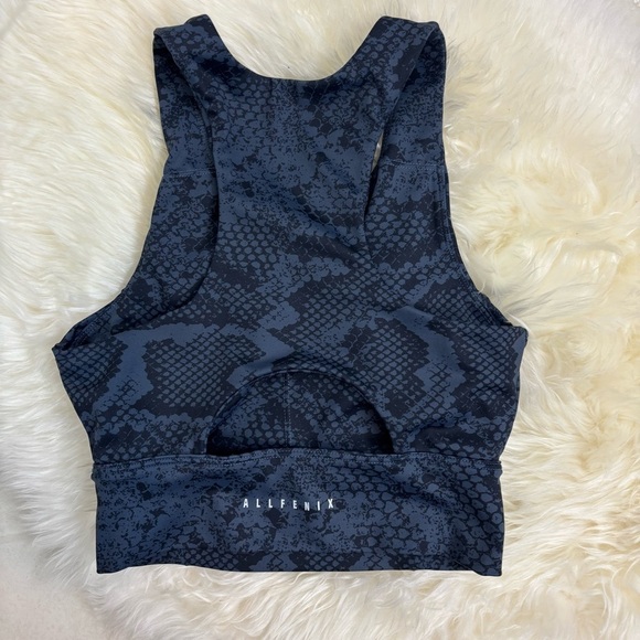 Allfenix Anthropologie Snake Print High Neck Indie Python Sports Bra - Picture 2 of 4
